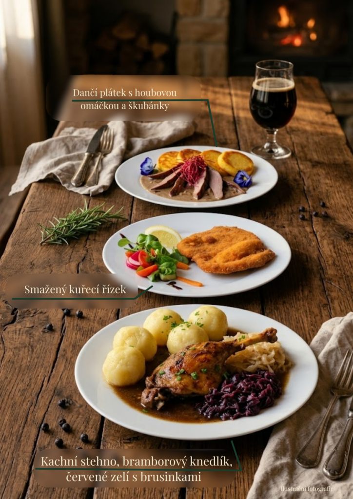 Jídelní lístek 2026 - Rodinný hotel Myslivna Třeboň