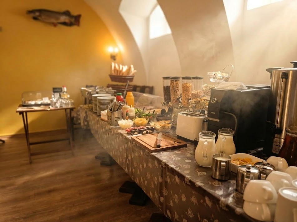 Snídaňový bufet Rodinný hotel Myslivna Třeboň